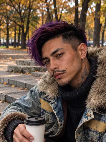 Крэш с кофе на ступеньках