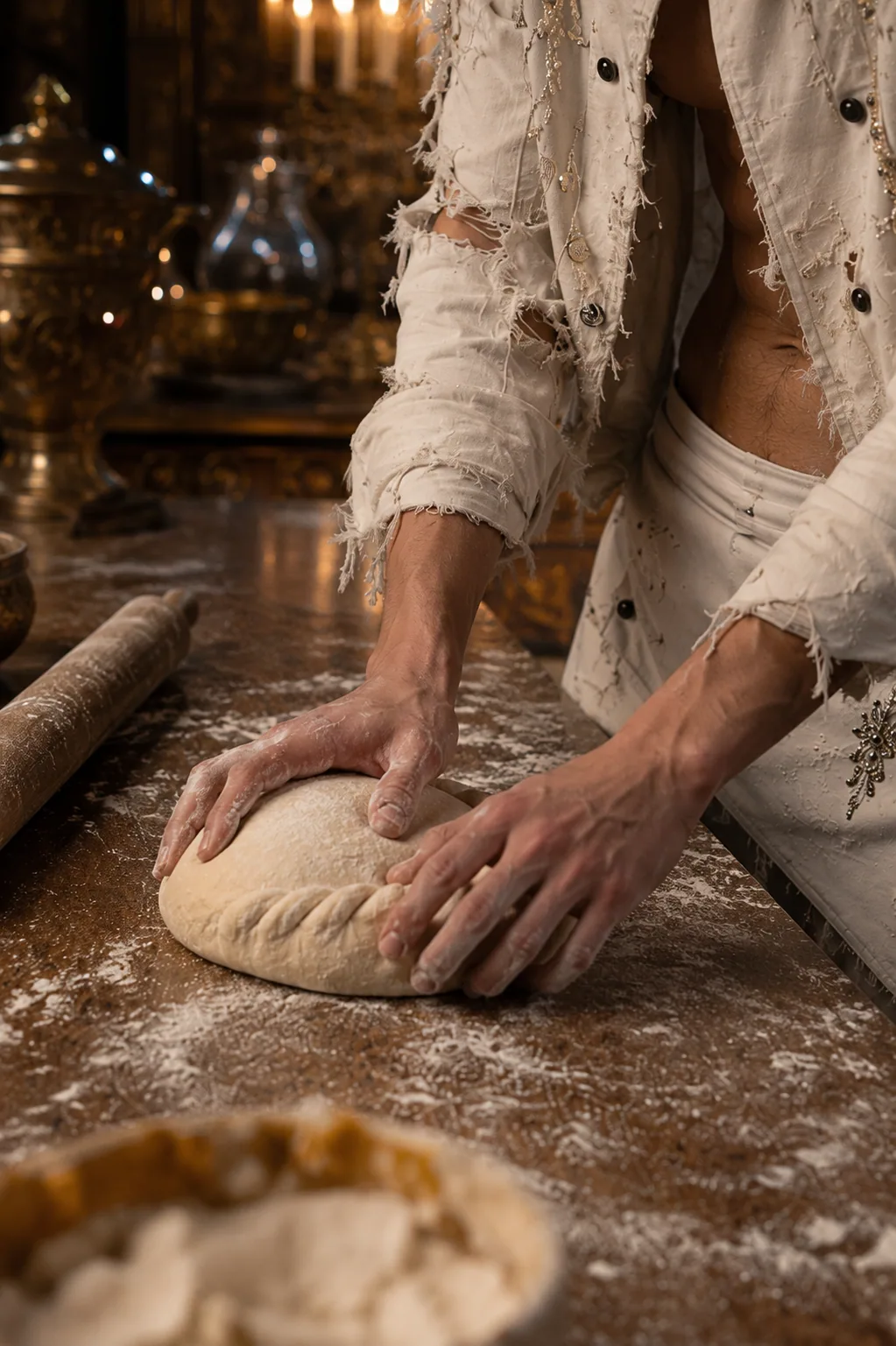 Косичка по краю каравая